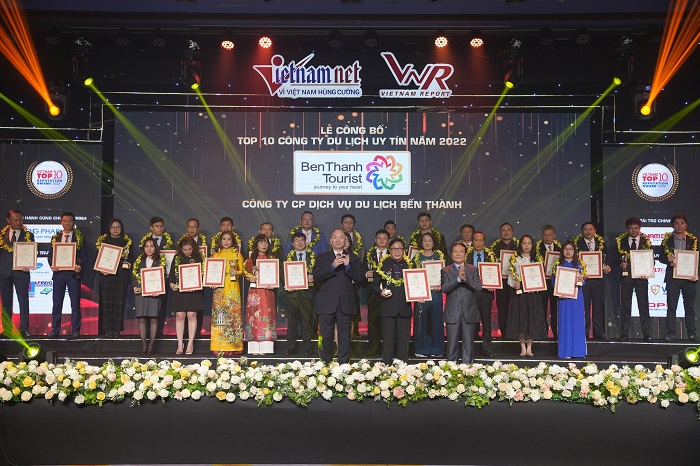 BenThanh Tourist đón nhận các giải thưởng “Thương hiệu vàng TP. Hồ Chí Minh năm 2022” lần thứ 2 do UBND TP. Hồ Chí Minh trao tặng